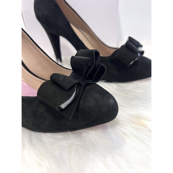 Paris Hilton Black Heels Women Size 9M Amelie Black Suede Platform Pumps Heels - Picture 4 of 10